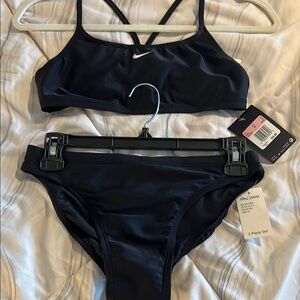 Nike Black Racerback Bikini Swim Set size 10